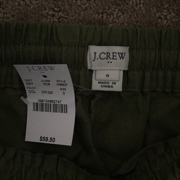 J.Crew Mercantile green drawstring pants, sz 0 - Picture 3 of 4
